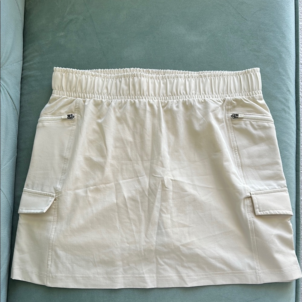 Avalanche Cream Mini Skirt with Pockets